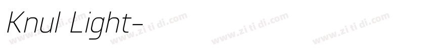 Knul Light字体转换